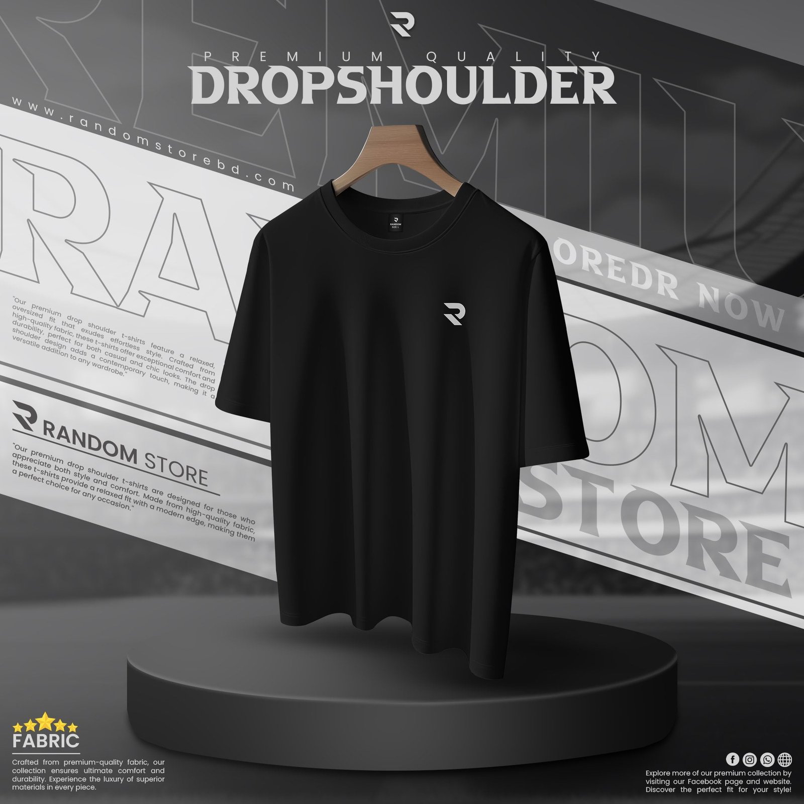 black-2-1.jpg PREMIUM DROP-SHOULDER - Image 1